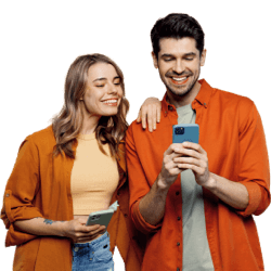 muž a žena s mobilom